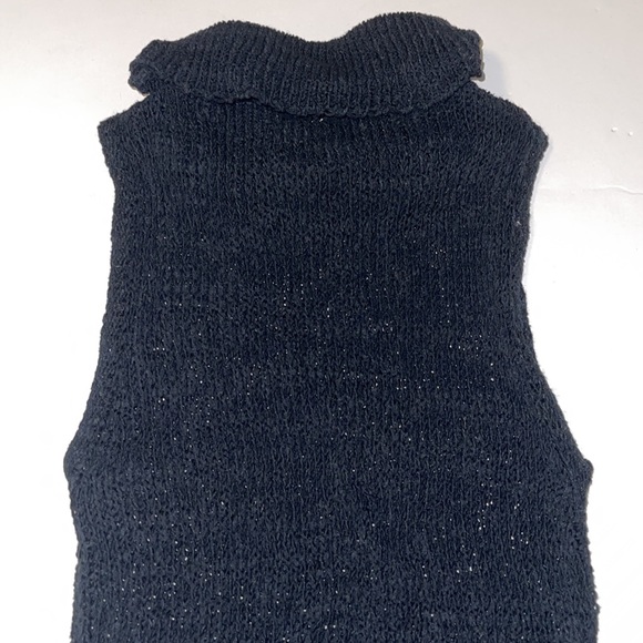 Tristán & Iseut Black Vintage Knit Cowl Neck Sleeveless Top - Women’s Size XS - Picture 6 of 9